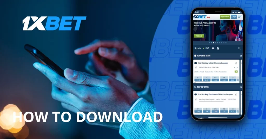 Instructions for downloading mobile app from 1xBet Turkey