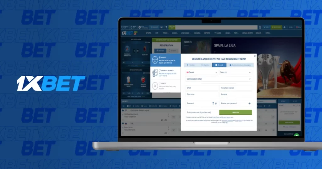Registration at PC Application from 1xBet Turkey